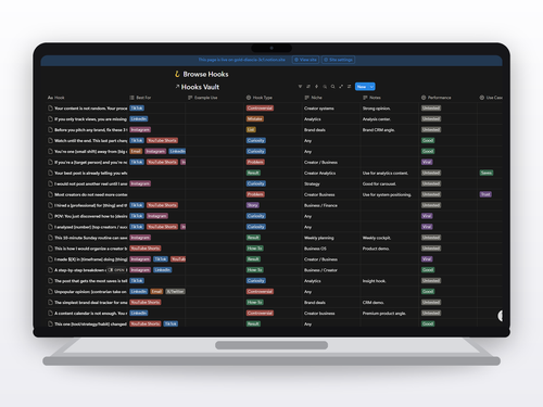 Creator Business OS — Complete Notion System